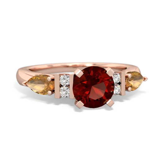 garnet-citrine engagement ring