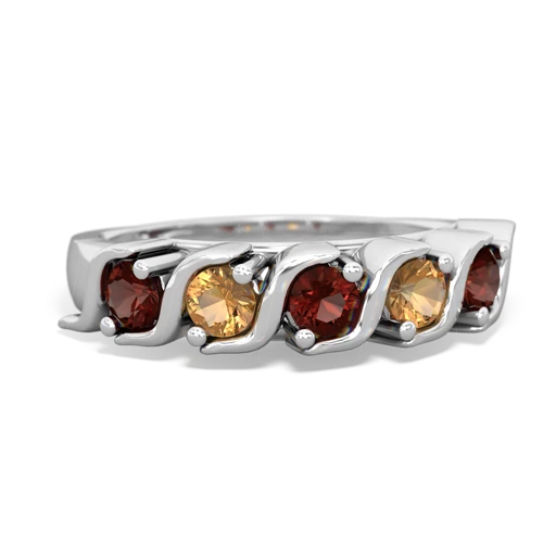 garnet-citrine timeless ring