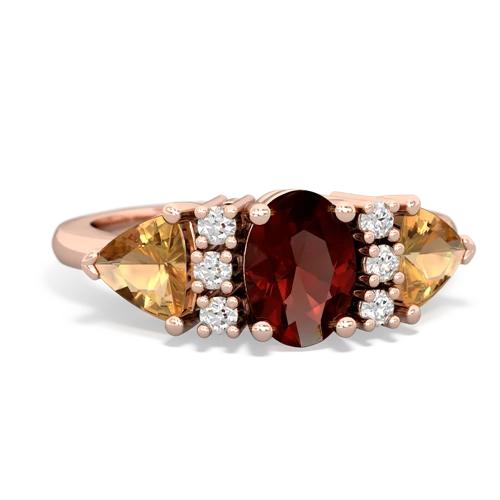 garnet-citrine timeless ring