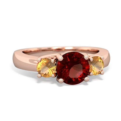 garnet-citrine timeless ring