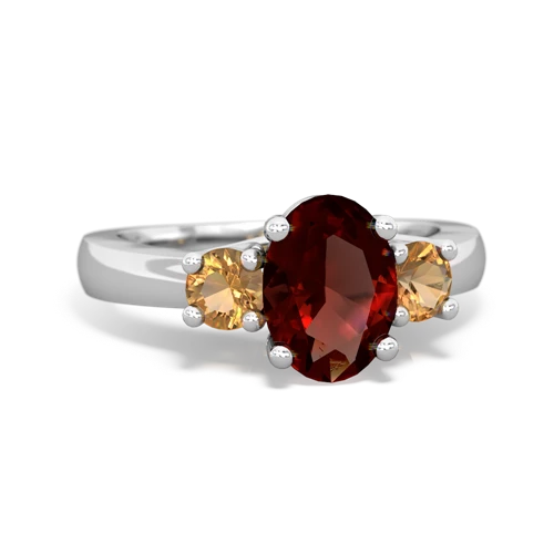 garnet-citrine timeless ring