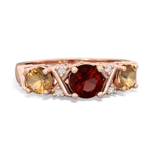 garnet-citrine timeless ring