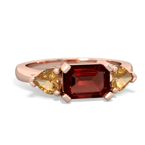 garnet-citrine timeless ring