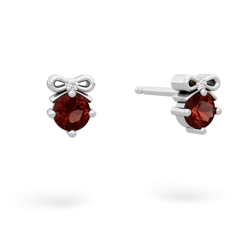 garnet bows earrings