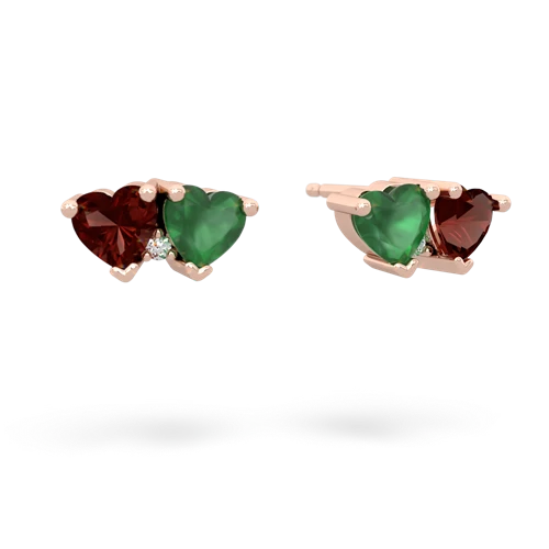 garnet-emerald  earrings