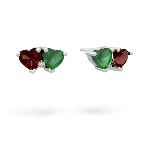 garnet-emerald  earrings