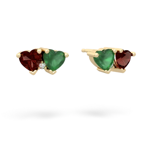 garnet-emerald  earrings