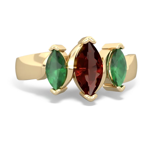 garnet-emerald keepsake ring