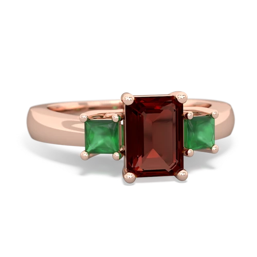 garnet-emerald timeless ring