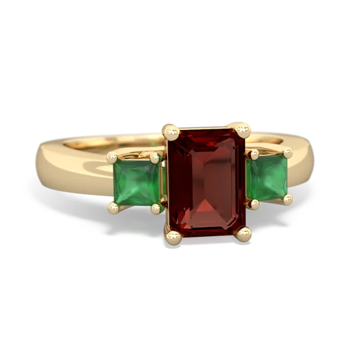 garnet-emerald timeless ring