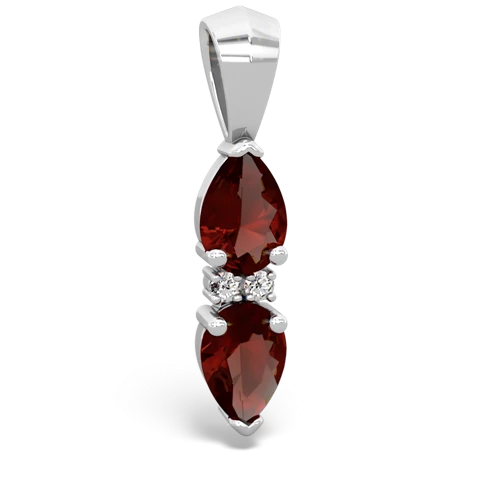 garnet-garnet bowtie pendant