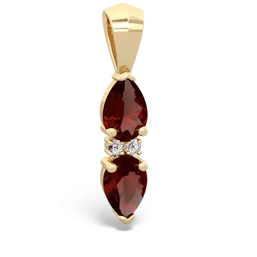 garnet-garnet bowtie pendant