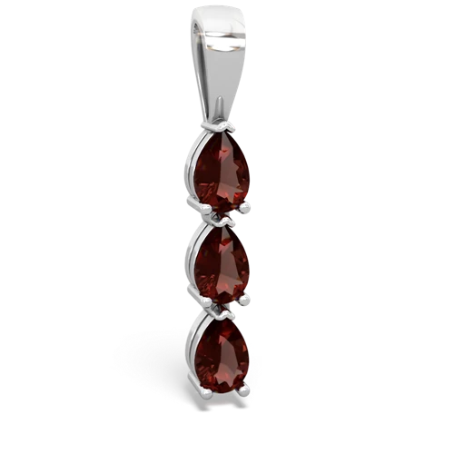 garnet-garnet three stone pendant