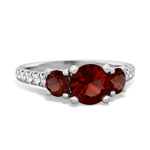 garnet-garnet trellis pave ring