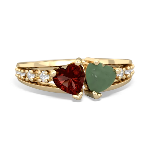 garnet-jade modern ring