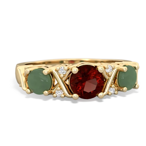 garnet-jade timeless ring