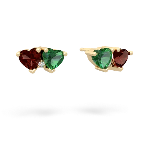 garnet-lab emerald  earrings