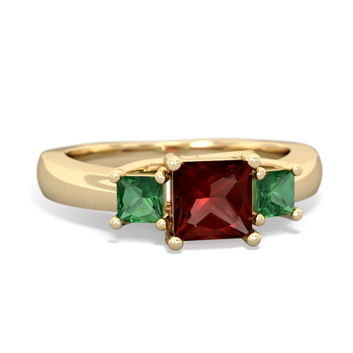 garnet-lab emerald timeless ring