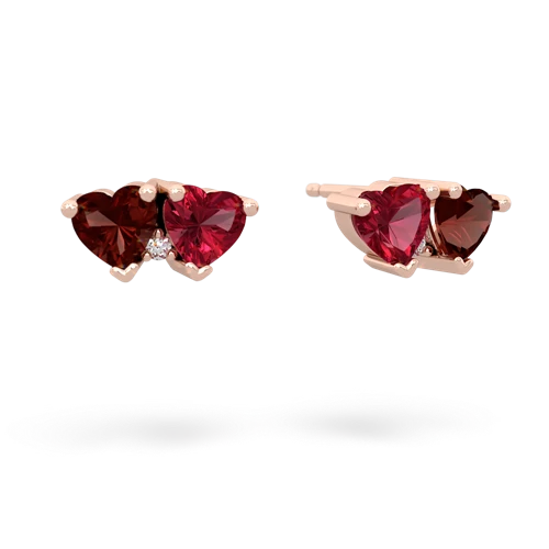 garnet-lab ruby  earrings