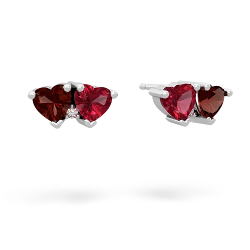 garnet-lab ruby  earrings