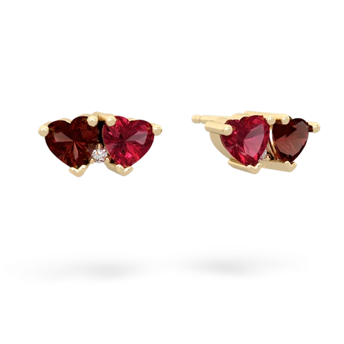 garnet-lab ruby  earrings