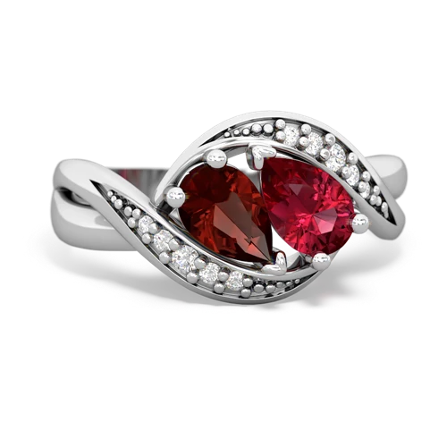 garnet-lab ruby keepsake curls ring