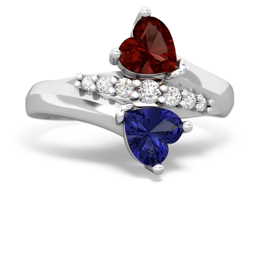 garnet-lab sapphire modern ring