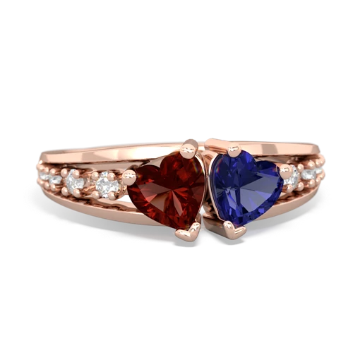 garnet-lab sapphire modern ring