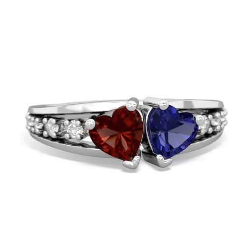 garnet-lab sapphire modern ring