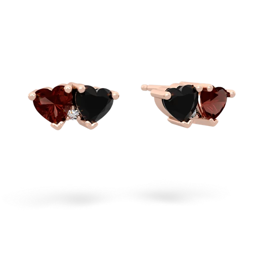 garnet-onyx  earrings