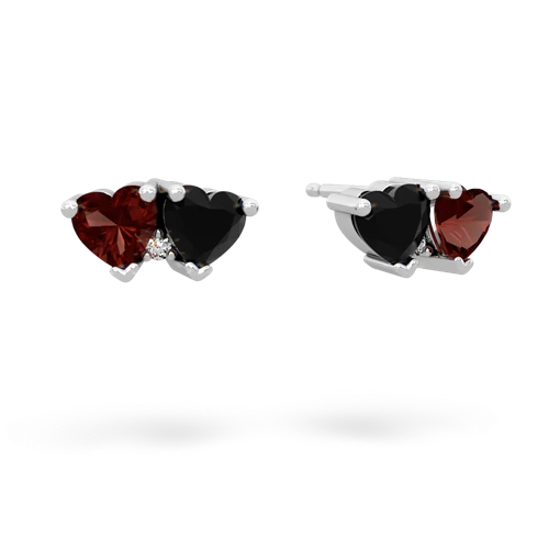 garnet-onyx  earrings