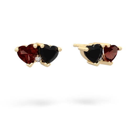 garnet-onyx  earrings