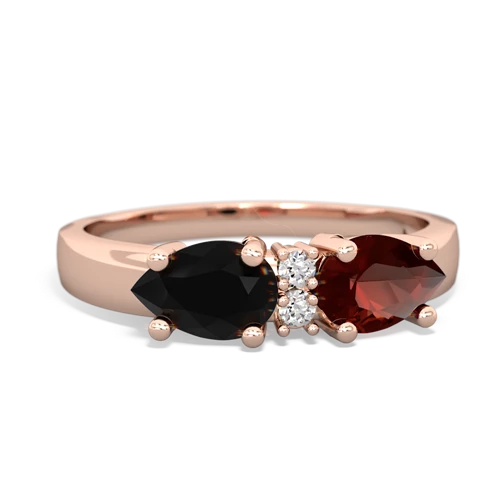 garnet-onyx timeless ring