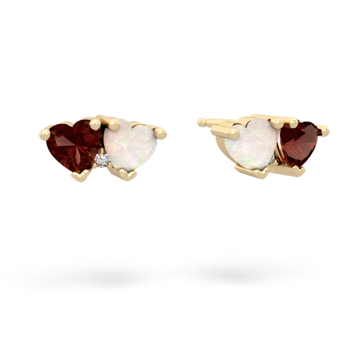 garnet-opal  earrings