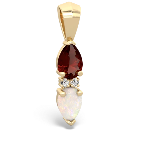 garnet-opal bowtie pendant