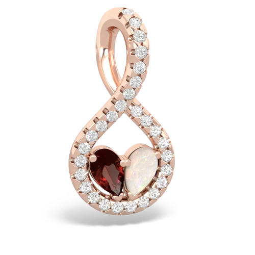 garnet-opal pave twist pendant