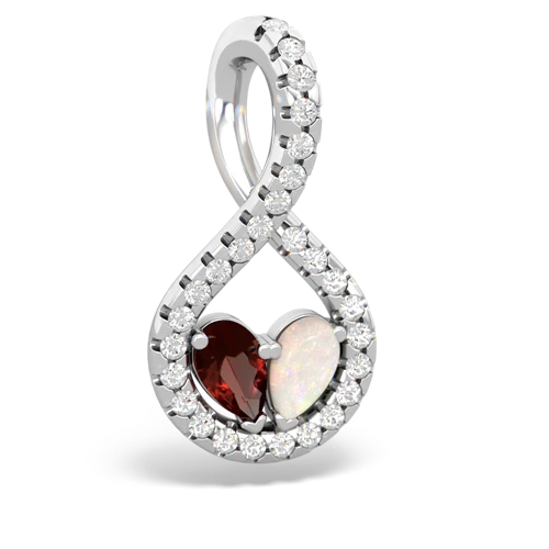 garnet-opal pave twist pendant