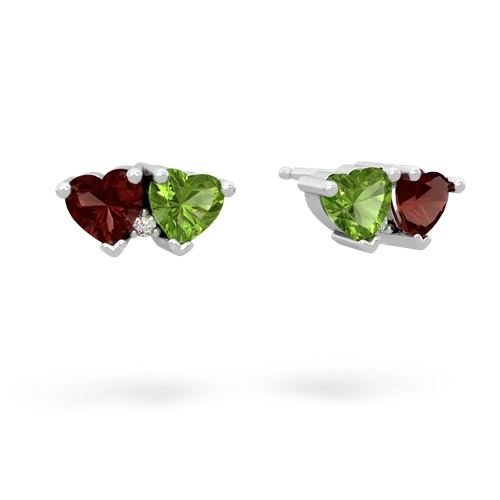 garnet-peridot  earrings