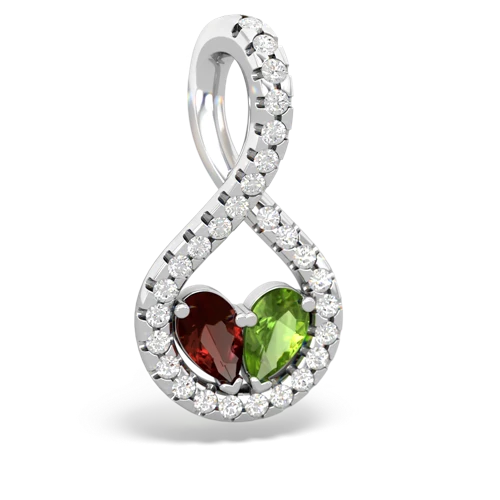 garnet-peridot pave twist pendant