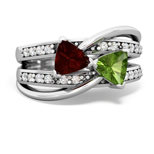 garnet-peridot couture ring