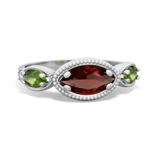 Garnet Peridot Jewelry in 14K Gold | JewelsForMe