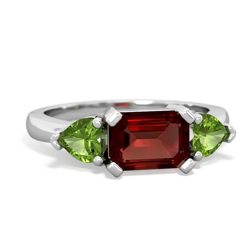 garnet-peridot timeless ring