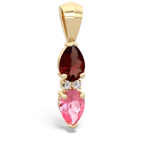 garnet-pink sapphire bowtie pendant