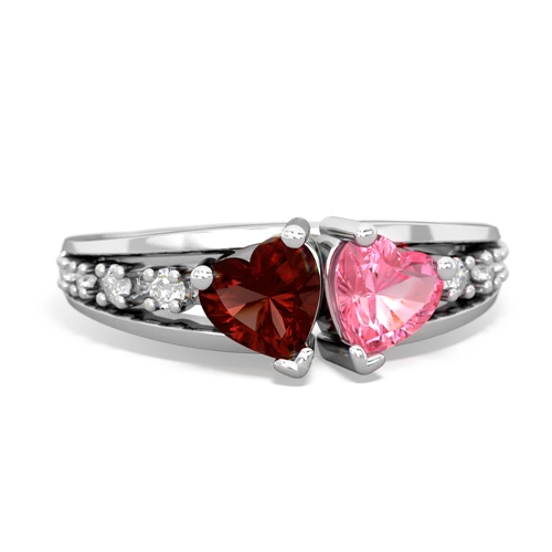 garnet-pink sapphire modern ring