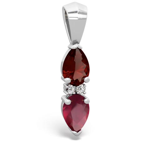 garnet-ruby bowtie pendant