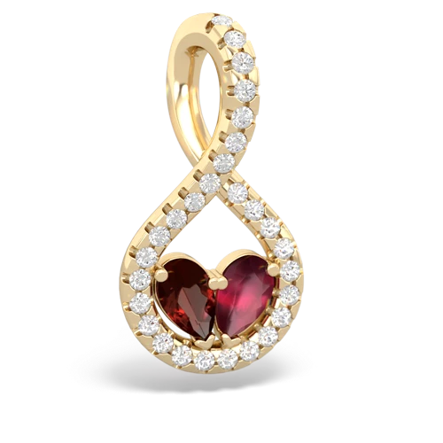 garnet-ruby pave twist pendant