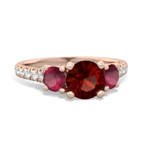 garnet-ruby trellis pave ring