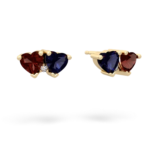 garnet-sapphire  earrings