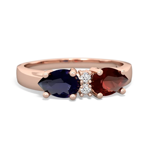 garnet-sapphire timeless ring