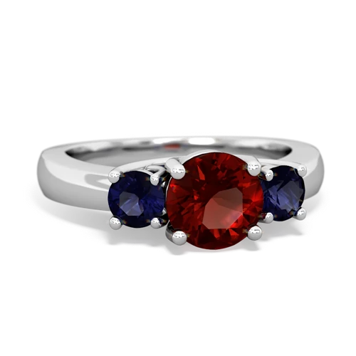 garnet-sapphire timeless ring